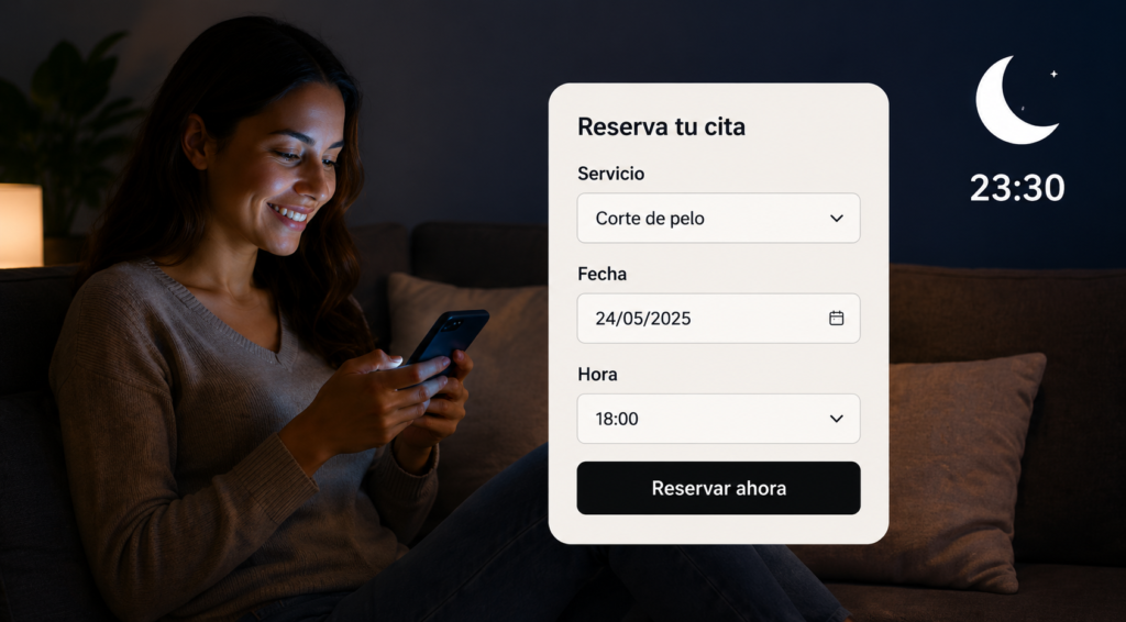 No ofrecer reservas fuera del horario de atención