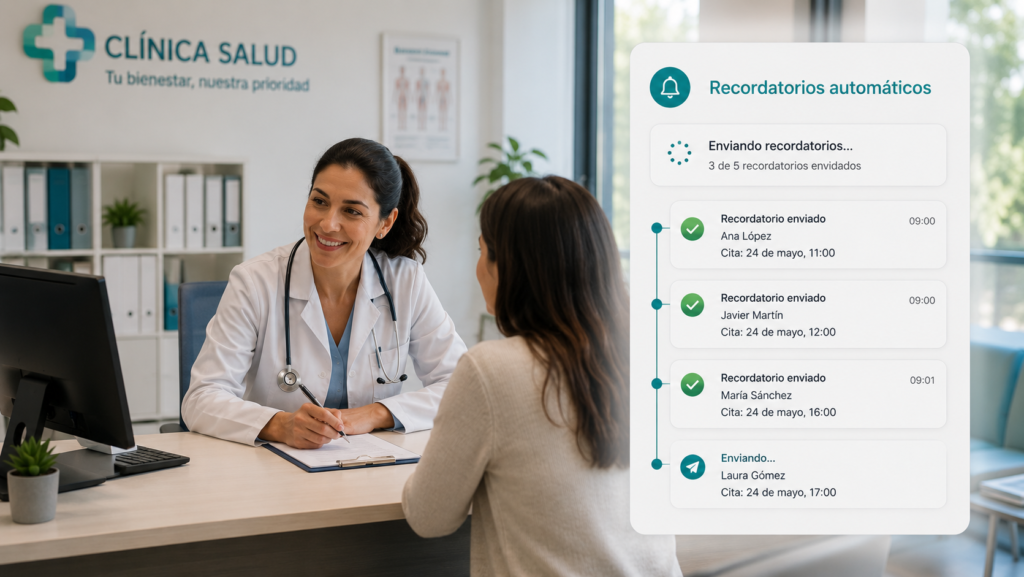 Automatizar los recordatorios ahorra tiempo al personal