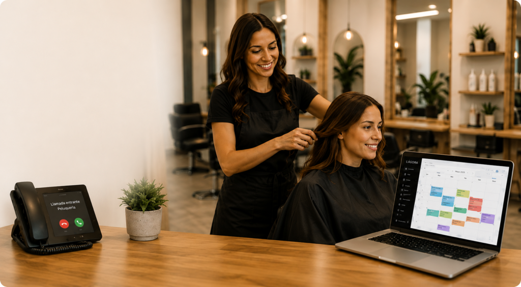 Cómo una peluquería puede reducir las llamadas para pedir cita